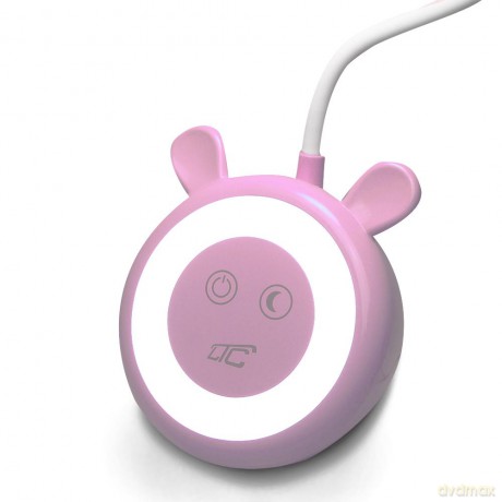 Lampka nocna LED miś 3W, 3000/4500/6000K, regulowana, 1200mAh, różowa, LTC