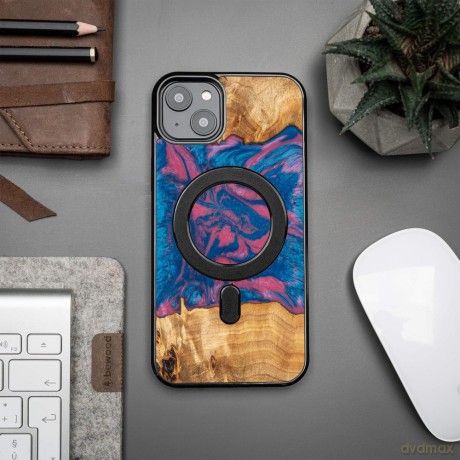 Nakładka Bewood Unique do iPhone 15 Plus 6,7" Neons Vegas z MagSafe