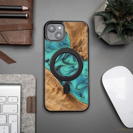 Nakładka Bewood Unique do iPhone 15 Plus 6,7" Turquoise z MagSafe