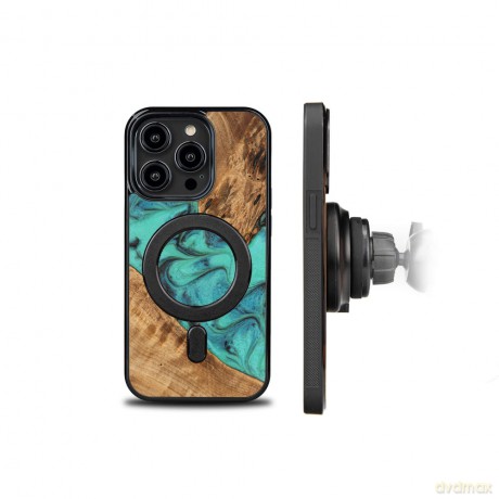 Nakładka Bewood Unique do iPhone 15 Pro 6,1" Turquoise z MagSafe