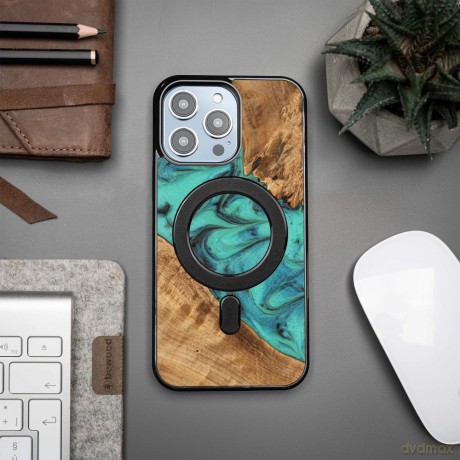 Nakładka Bewood Unique do iPhone 15 Pro Max 6,7" Turquoise z MagSafe