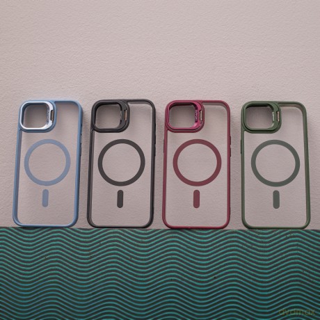 Nakładka Extra Lens Mag do iPhone 15 Plus 6,7" ciemnozielona