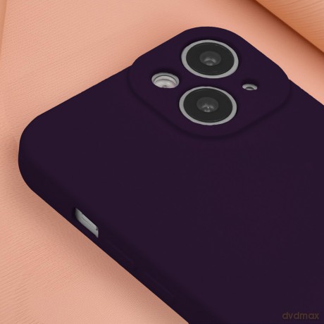 Nakładka Silicon do iPhone 15 6,1" śliwkowa