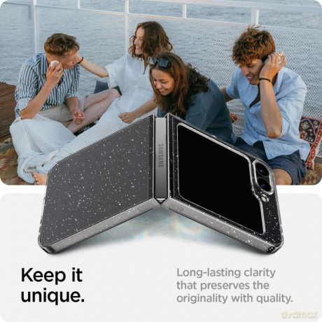 Spigen nakładka AirSkin do Samsung Galaxy Z Flip 6 brokatowa przezroczysta