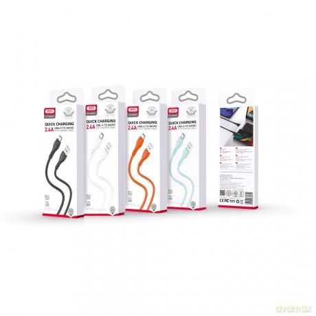 XO kabel NB240 USB - microUSB 1,0m 2,4A czarny