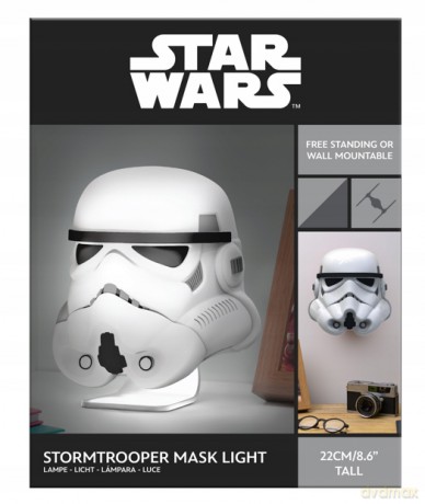 Star Wars Stormtrooper Mask Light desktop / wall light (high: 22 cm) / Gwiezdne Wojny Szturmowiec lampka ścienno-biurkowa (wysokość: 22 cm)