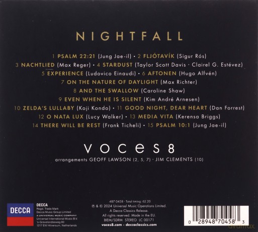 Voces 8: Nightfall [CD]