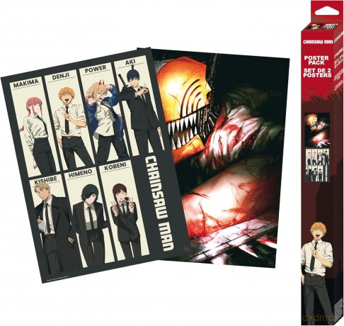 CHAINSAW MAN - Zestaw 2 plakatów Chibi 52x38 - Devil Hunters