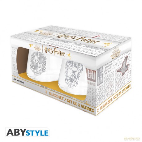 HARRY POTTER - 2 Glass Set Ravenclaw & Hufflepuff EUROPE