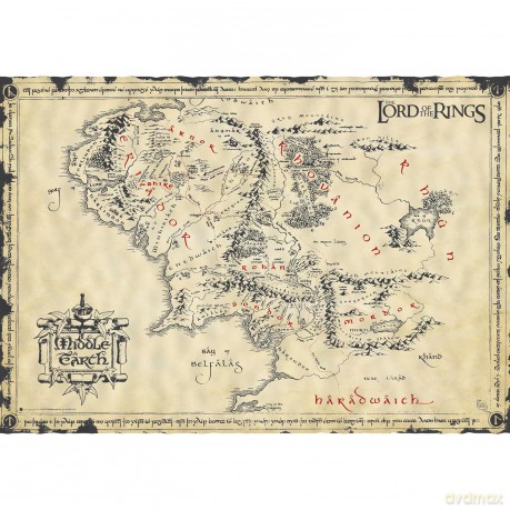 LORD OF THE RINGS - Parchment poster - Middle Earth
