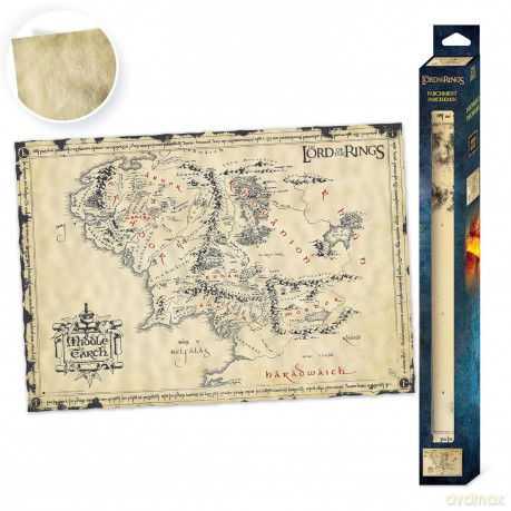 LORD OF THE RINGS - Parchment poster - Middle Earth