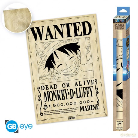 ONE PIECE - Parchment poster - Wanted Luffy