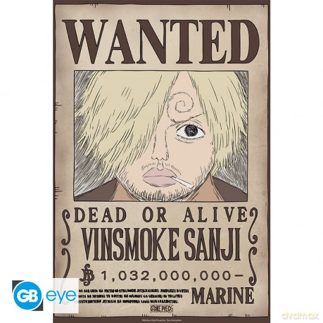 ONE PIECE - Plakat Chibi 52x38 - Wanted Sanji Wano