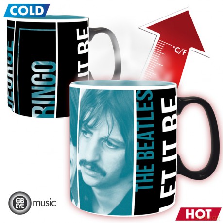 THE BEATLES - Kubek Heat Change - 460 ml - Let it Be - cardboard box