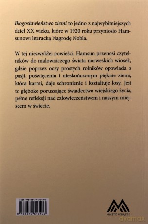 Błogosławieństwo ziemi - Knut Hamsun [KSIĄŻKA]