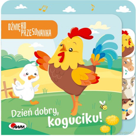 Dzień dobry Koguciku. Dźwiękoprzesuwanka - Elżbieta Korolkiewicz [KSIĄŻKA]