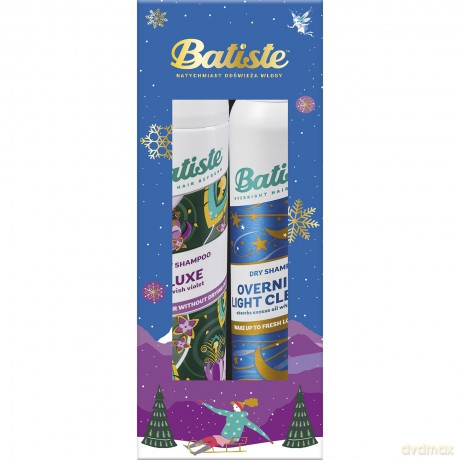 BATISTE Zestaw świąteczny (suchy szampon Luxe 200ml+Overnight Light Cleanse 200ml)