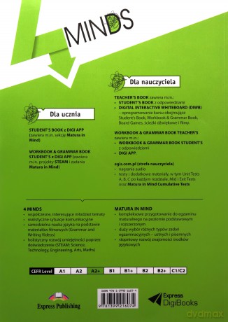 4 Minds A2+ ćwiczenie + DigiBook (kod) - Jenny Dooley [KSIĄŻKA]