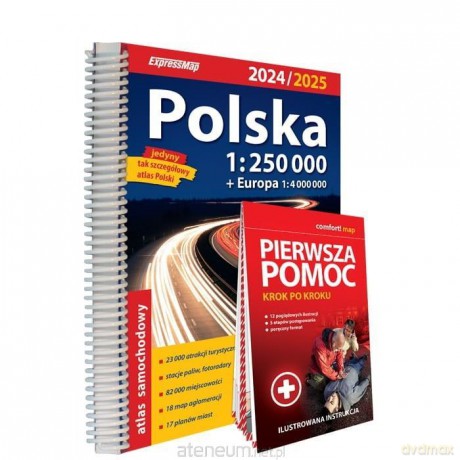 Atlas samochodowy 1:250 000 + pierwsza pomoc [KSIĄŻKA]