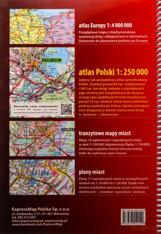 Atlas samochodowy Polska 1:250 000 [KSIĄŻKA]