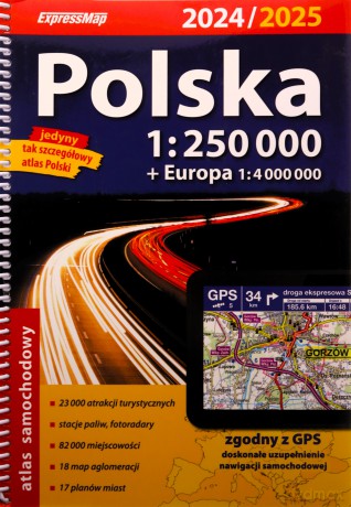 Atlas samochodowy Polska 1:250 000 [KSIĄŻKA]