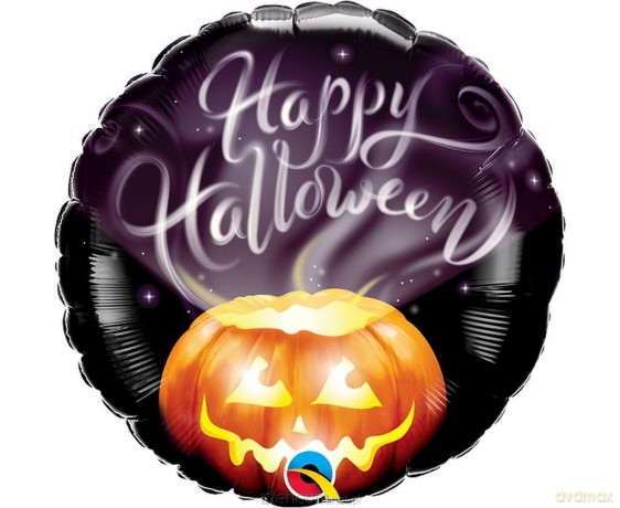 Balon foliowy Happy Halloween dynia 46cm