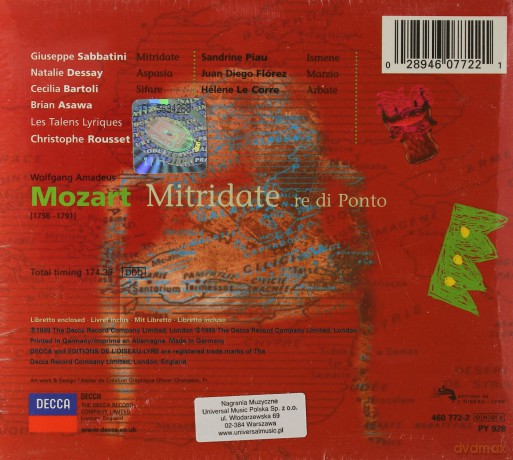 Rousset Les Talens Lyriques: Mozart: Mitridante [3CD]