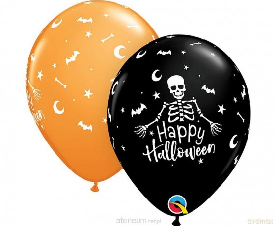 Balon Happy Halloween Skeleton 25szt