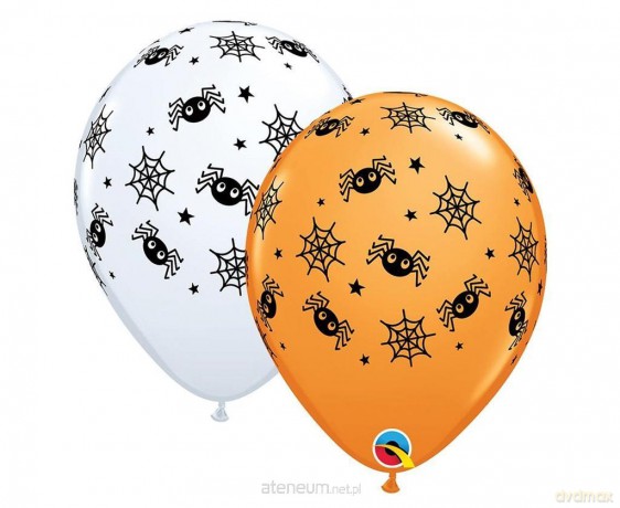 Balon Pajęczyny pająki i gwiazdy 25szt