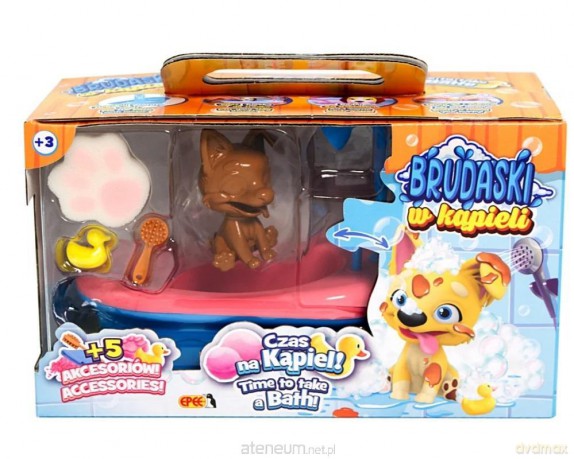 Brudaski w kąpieli piesek Corgi biało-żółty 5el