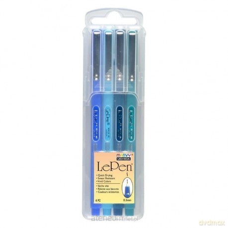 Cienkopisy Le Pen Blue 4 kolory