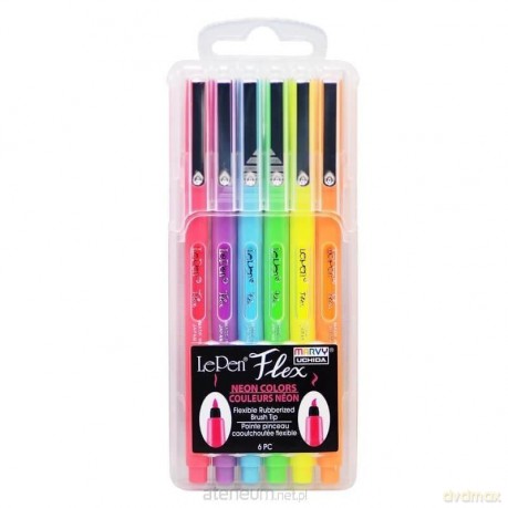 Cienkopisy Le Pen Flex Neon 6szt
