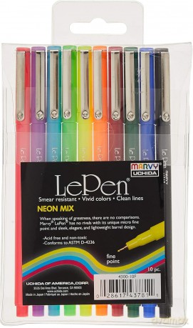 Cienkopisy Le Pen Neon 10 kolorów