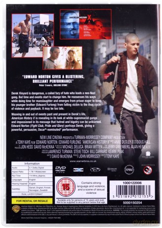 American History X (Więzień nienawiści) [DVD]