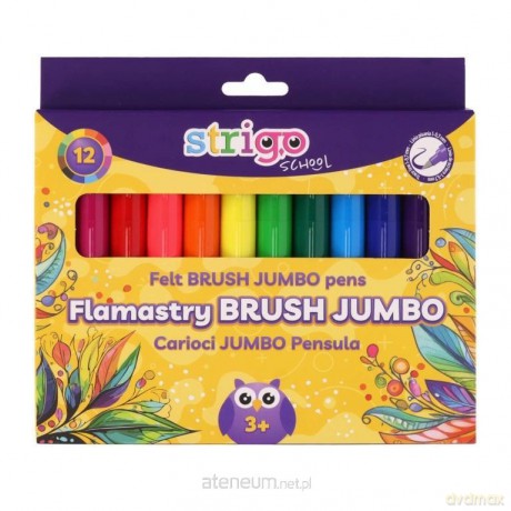 Flamastry z końcówką Jumbo 12 kolorów
