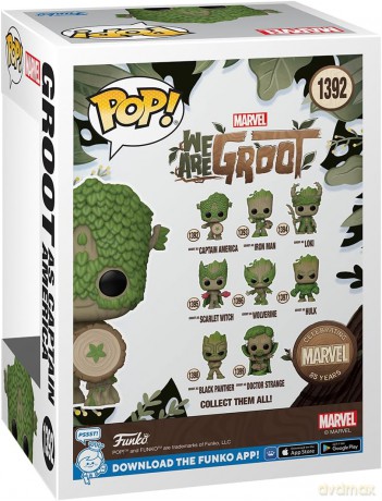 Funko POP Marvel: Groot jako Kapitan Amer. [FIGURKA]