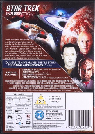 Star Trek IX: Insurrection (Star Trek: Rebelia) [DVD]