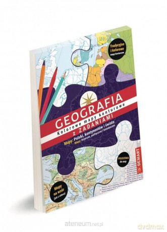Geografia z zadaniami. Kolorowe mapy konturowe - Marzena Wieczorek, Ewa Lodzińska, Bogusława Karlicka [KSIĄŻKA]