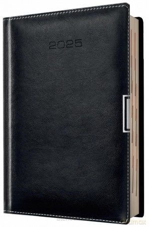 Kalendarz 2025 A5 dzienny planer czarny [KALENDARZ]