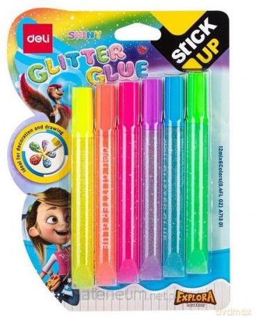 Klej w płynie brokatowy Explora 6x12ml