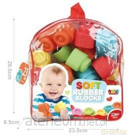Klocki miękkie w plecaku 23szt [KLOCKI]