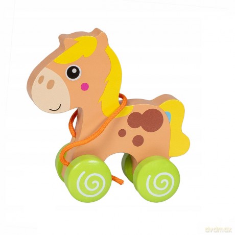 Konik drewniany do ciągnięcia