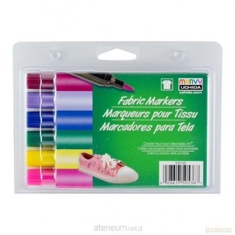 Markery tekstylne Bright 6szt