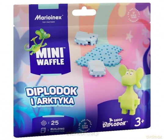 Mini Waffle 25el Smok Diplodok i Arktyka [KLOCKI]