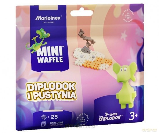 Mini Waffle 25el Smok Diplodok i Pustynia [KLOCKI]