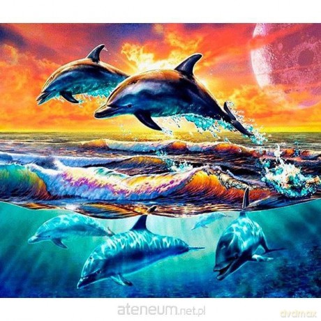 Mozaika diamentowa 5D - Delfiny 40x30cm