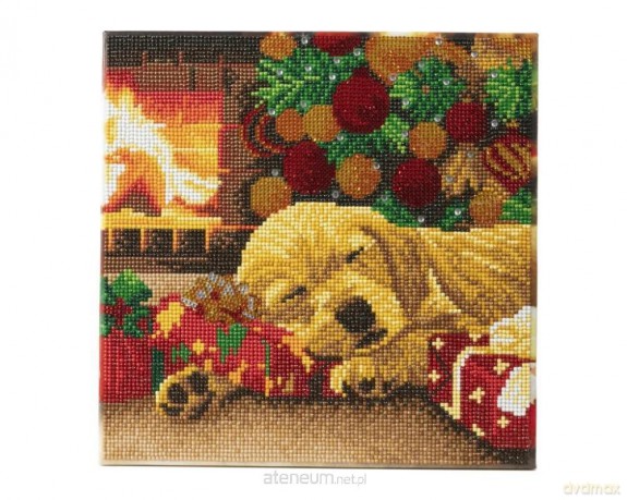 Obraz na płótnie 30x30cm z mozaiką Labrador