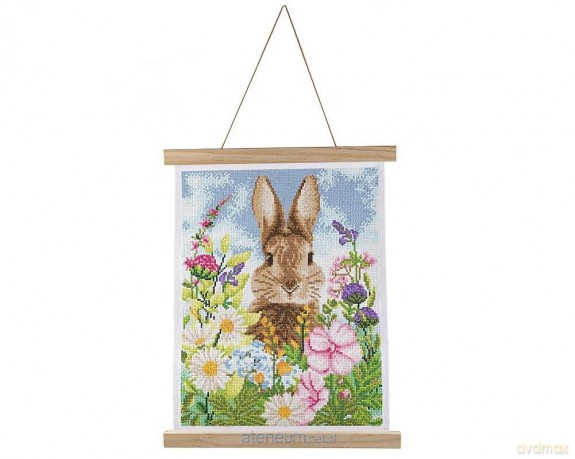 Plakat 35x45cm z mozaiką diamentową Zając i wiosna