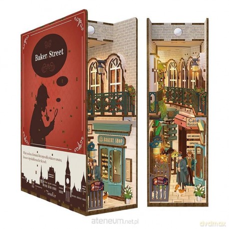 Składany Drewniany Model LED - Book Baker Street