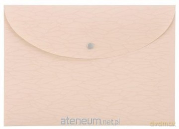Teczka kopertowa A4 na zatrzask pastel różowy